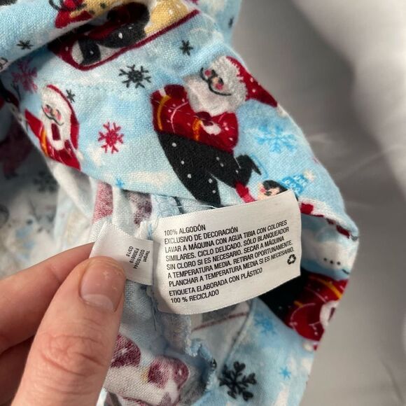 Target Wondershop Women's Light Blue Santa Notch Collar Button up Coat Style Paj - Picture 14 of 14